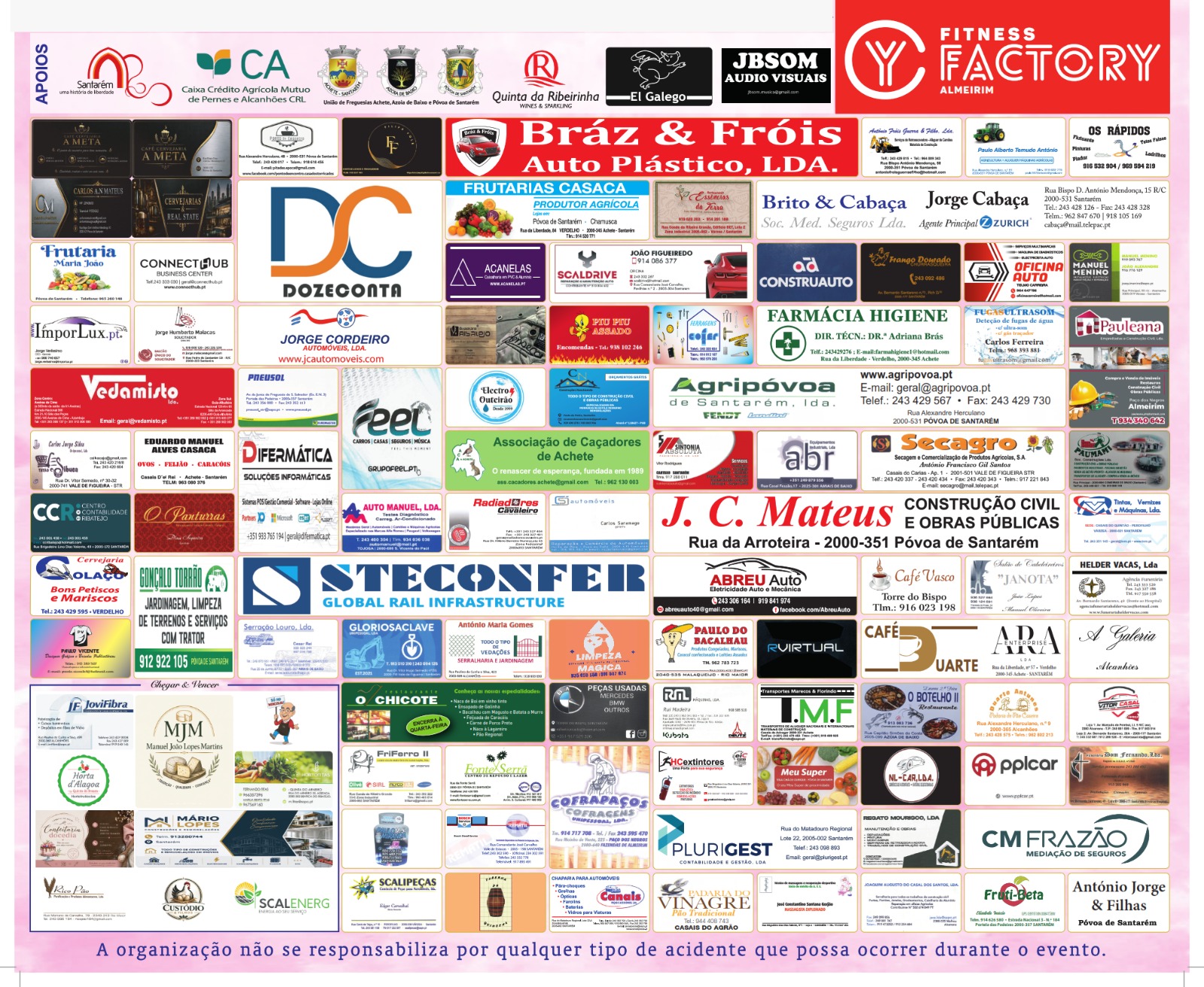 Patrocinadores das Festas da Póvoa de Santarém 2026